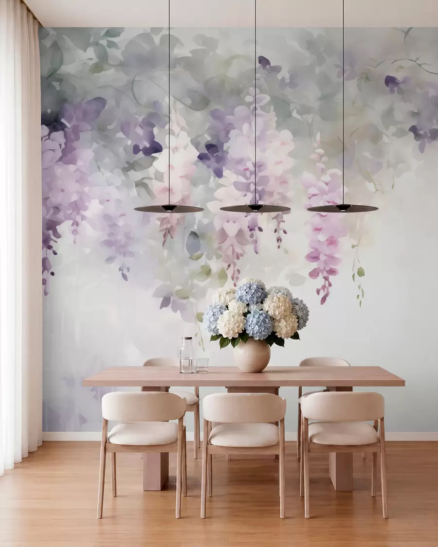Valokuvatapetti Roikkuvat wisteria-kukat w05795