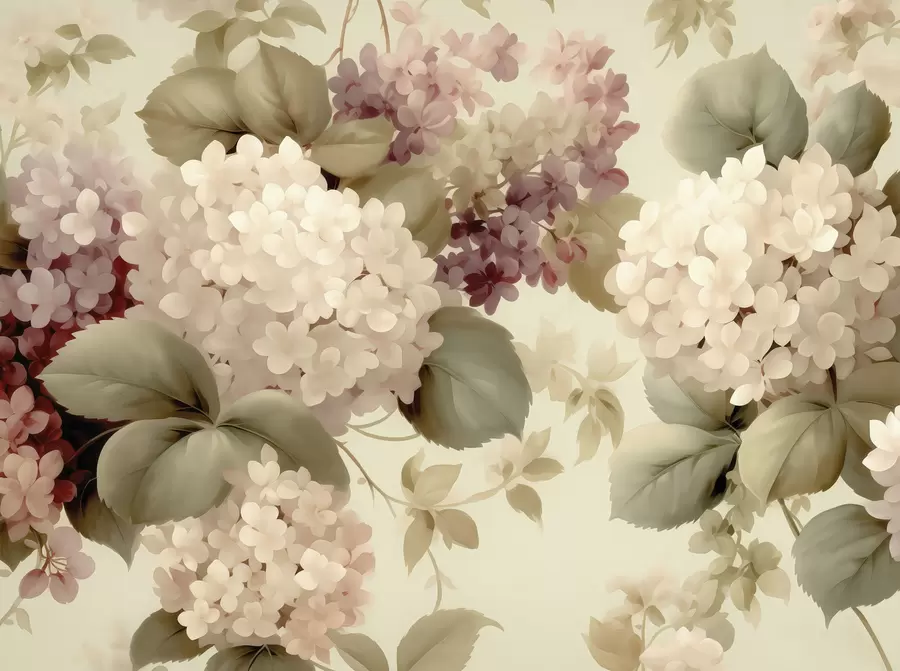 Valokuvatapetti Hortensia kukkia w05436