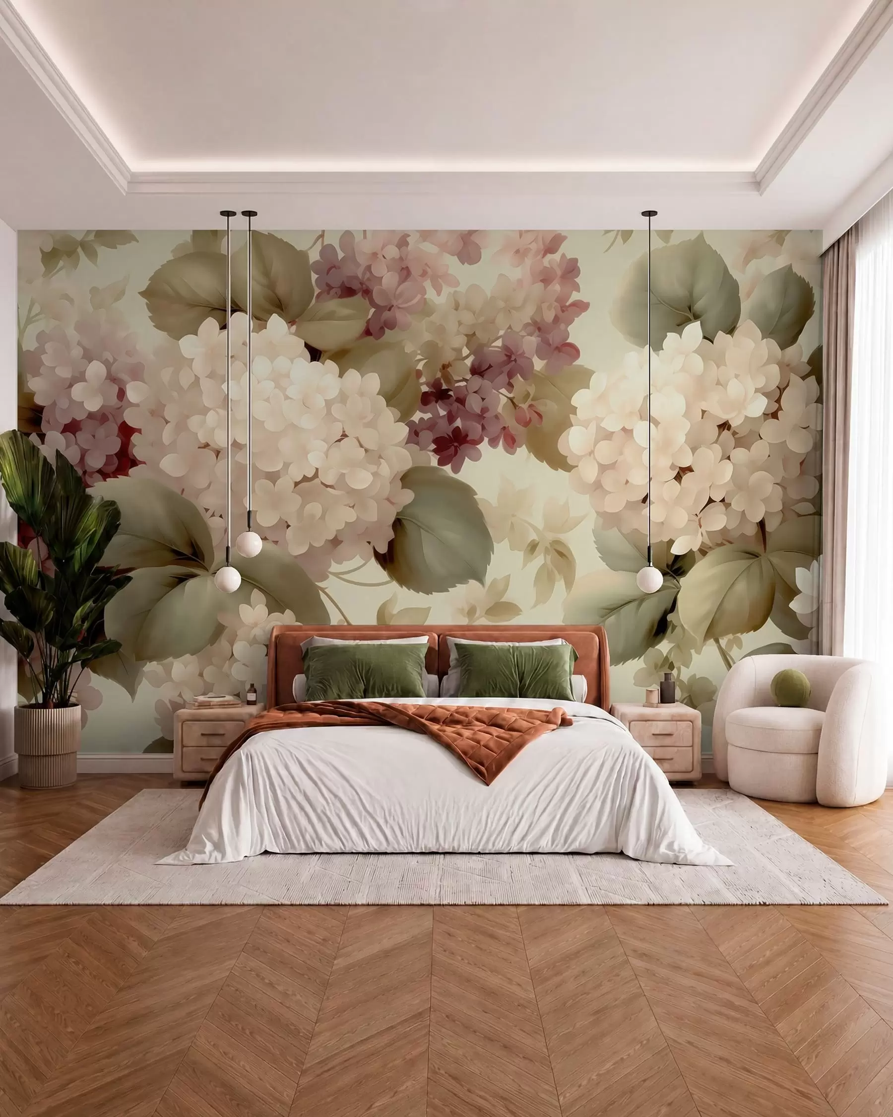 Valokuvatapetti Hortensia kukkia w05436