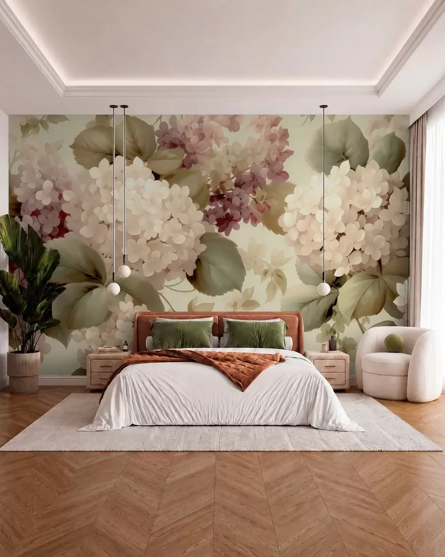 Valokuvatapetti Hortensia kukkia w05436