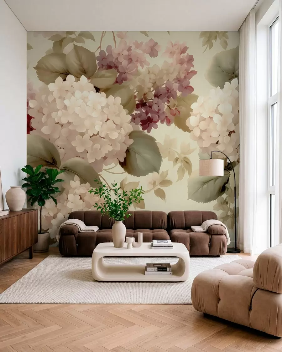 Valokuvatapetti Hortensia kukkia w05436