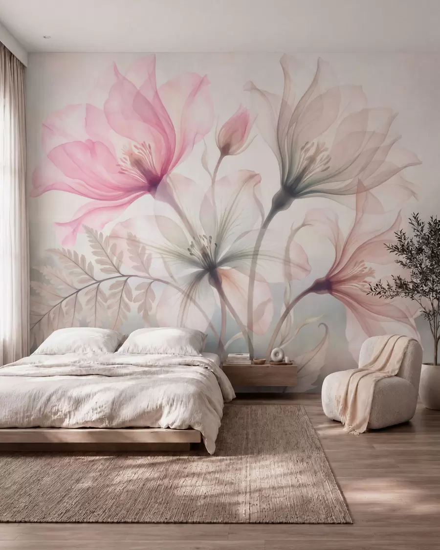 Valokuvatapetti Magnolia akvarellina w10009