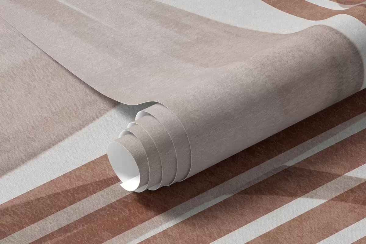 Valokuvatapetti Abstrakti sommitelma, jossa on palmunlehtiä, geometrisia kaaria ja pystysuuntaisia raitoja w10110v1