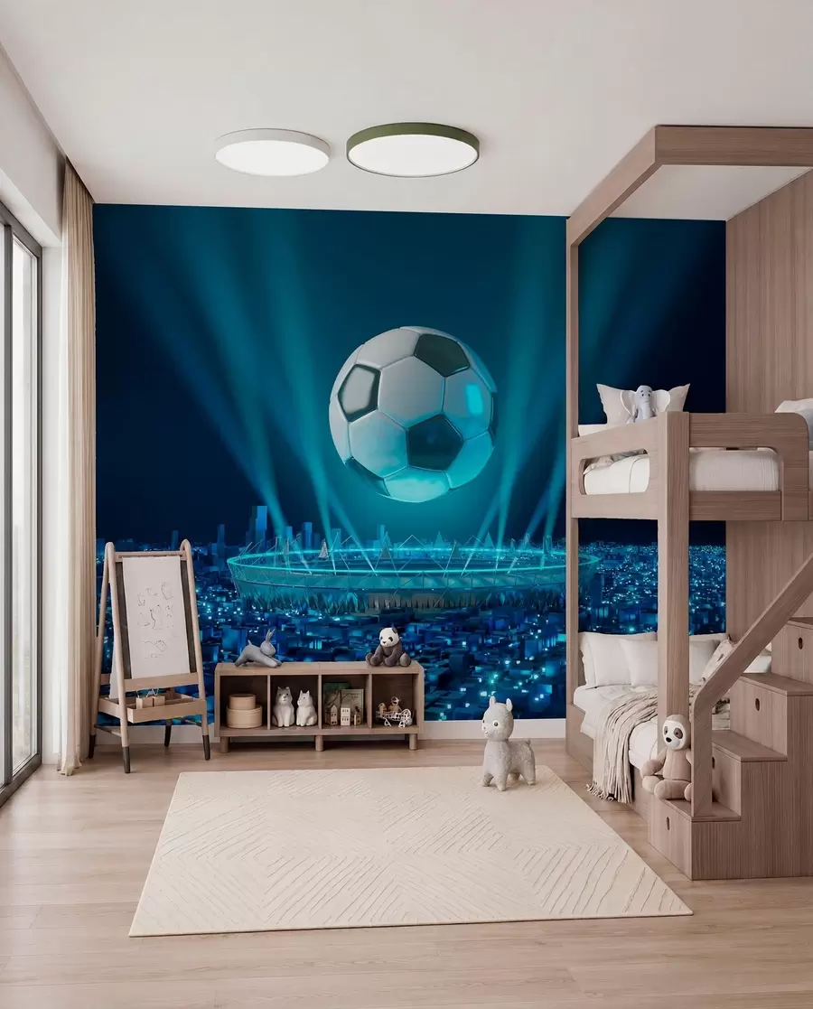 Valokuvatapetti Stadion sinisissä valoissa u72793