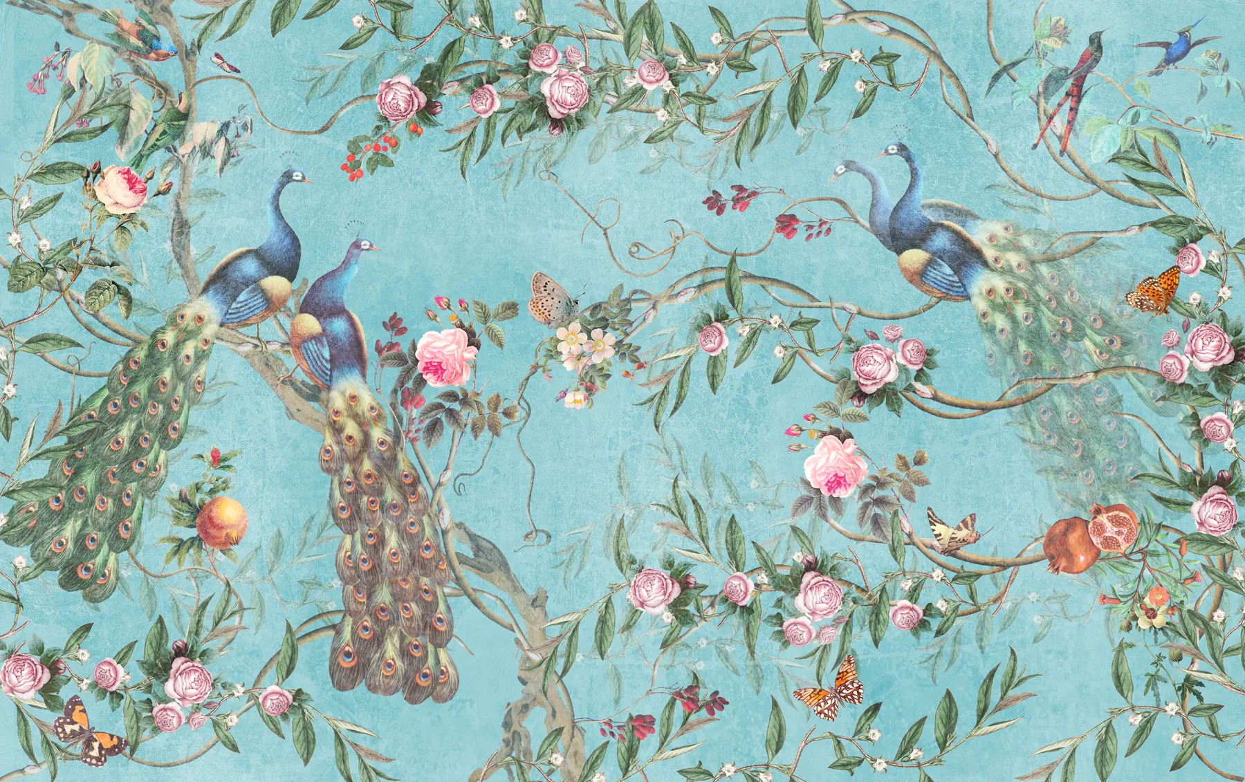 Valokuvatapetti Lintu, kukka ja selkärankainen u12428