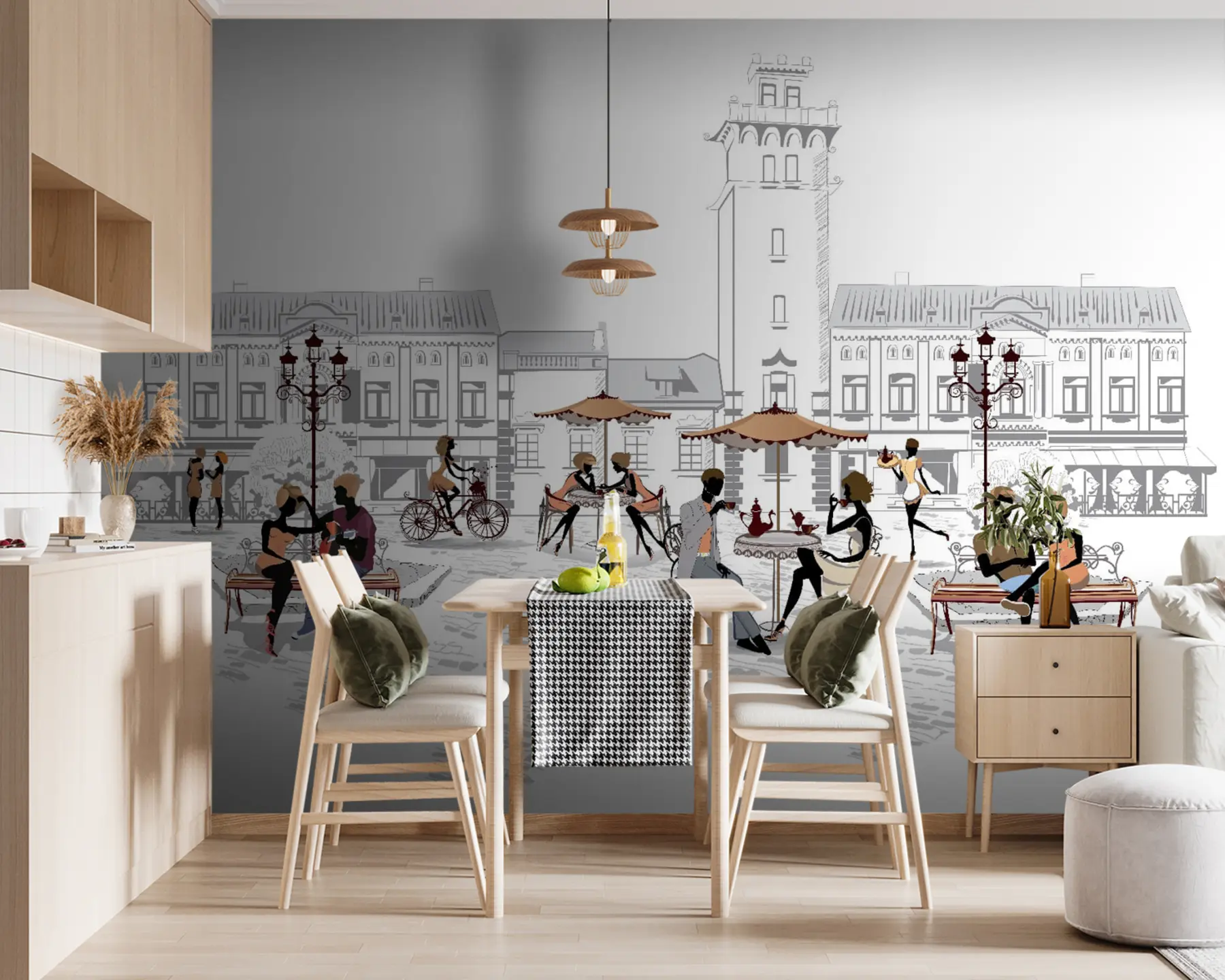 Valokuvatapetti Kaupunkisuunnittelu, fontit ja taide u56109