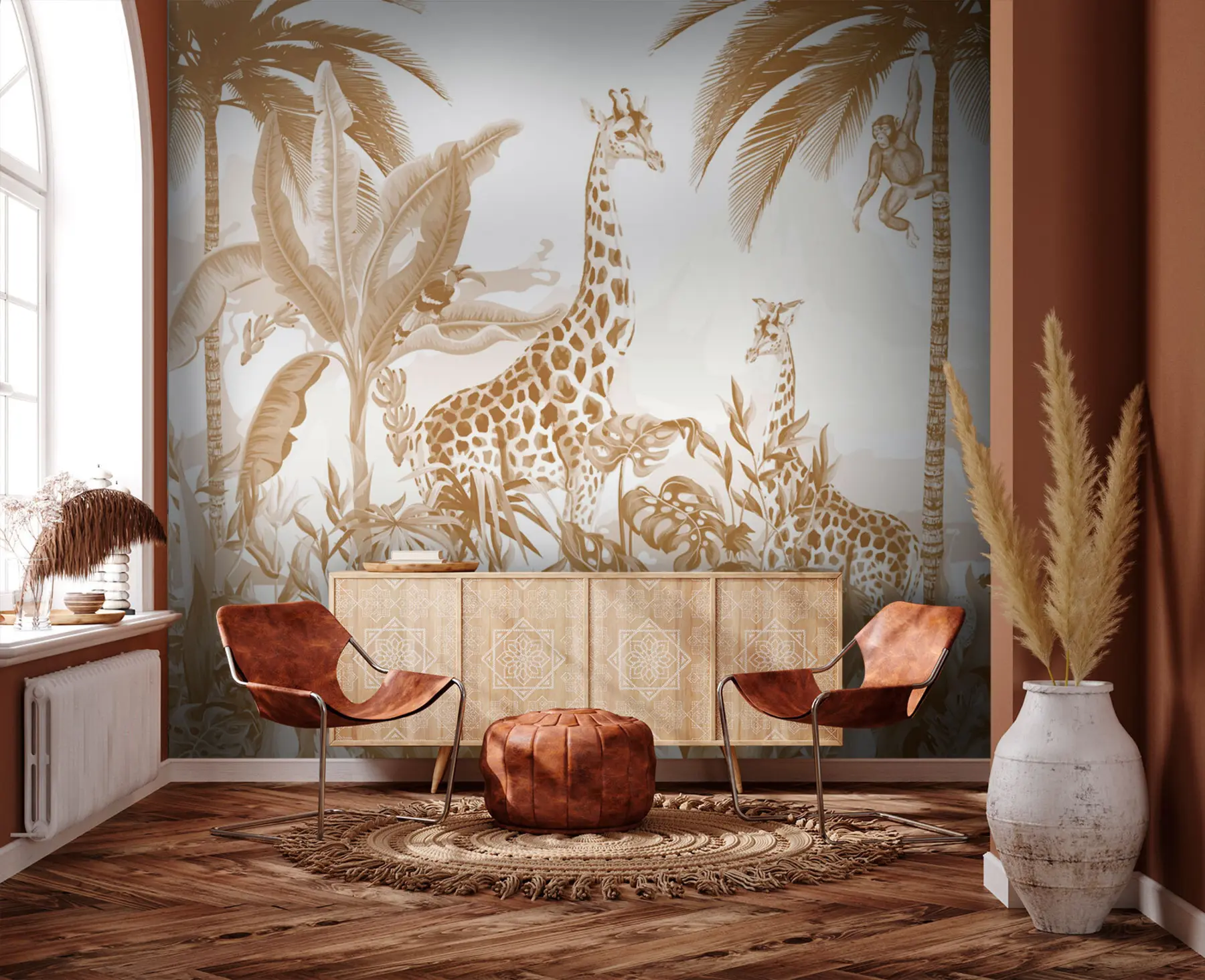 Valokuvatapetti Yksivärinen taide Safari u73542