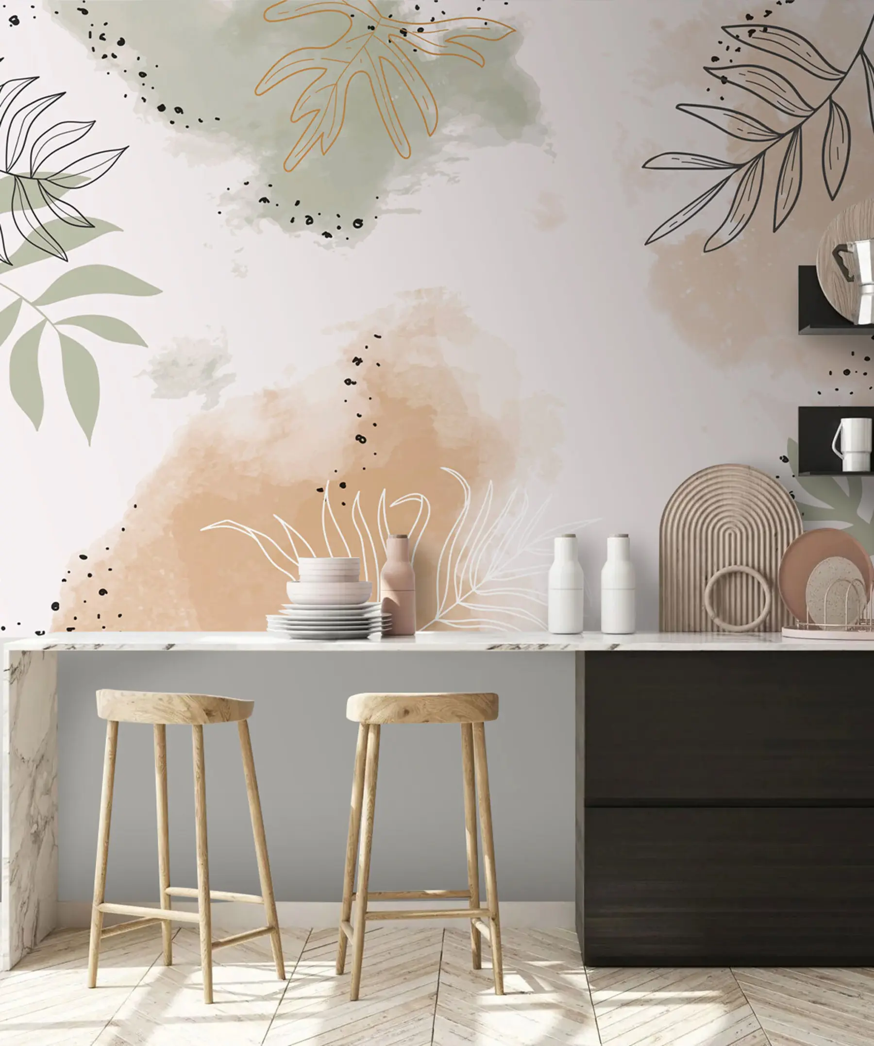 Valokuvatapetti Lehdet - luonnon muodot u73684