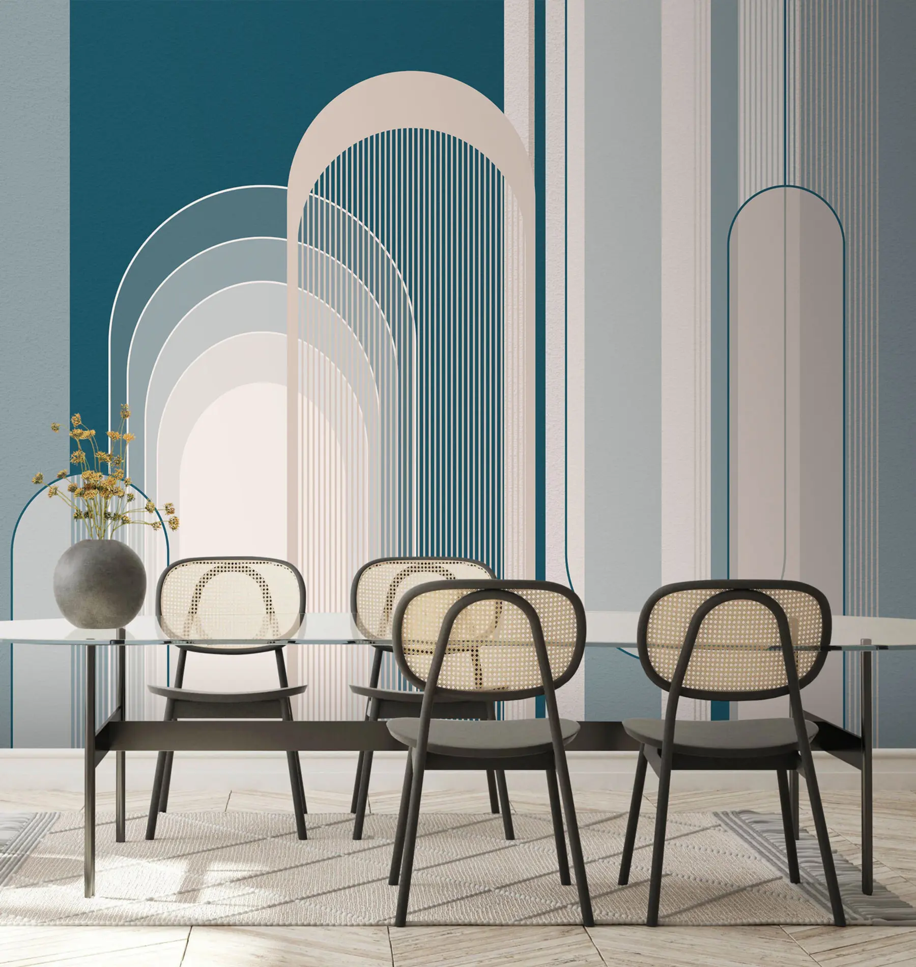 Valokuvatapetti Abstrakti seinien koostumus minimalistisella muotoilulla u73099