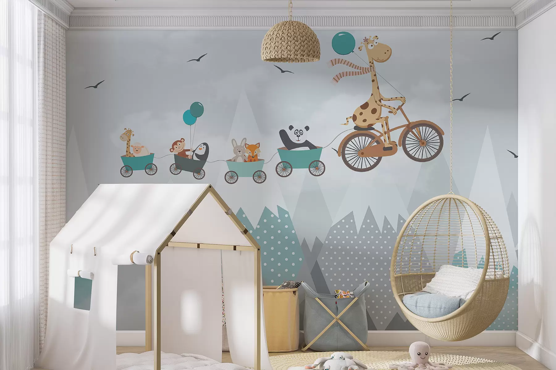 Valokuvatapetti Lento vuorten yli u93575