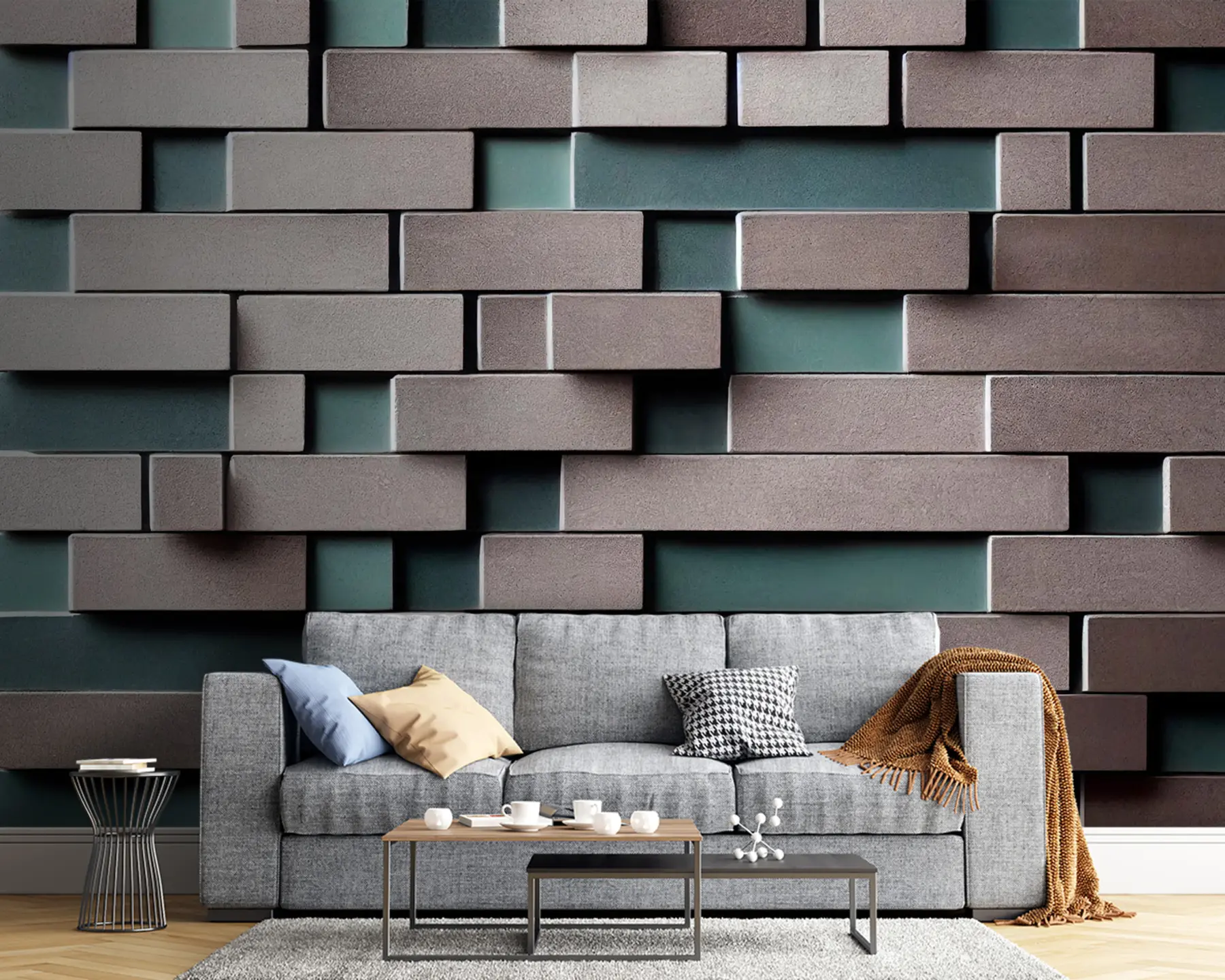 Valokuvatapetti Kiinteistö, suorakulmio ja taivaansininen u93411