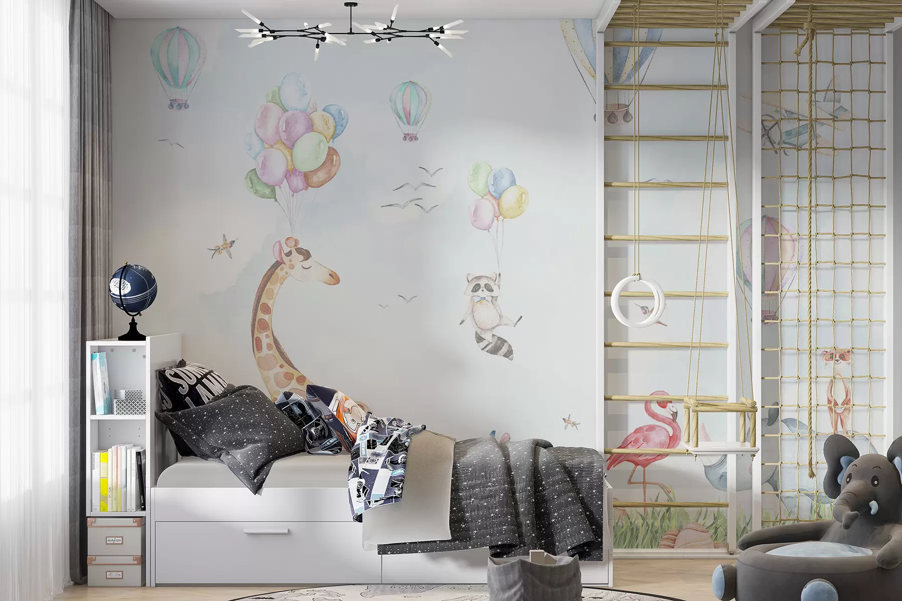 Valokuvatapetti Eläimet ilmassa show u59757v2