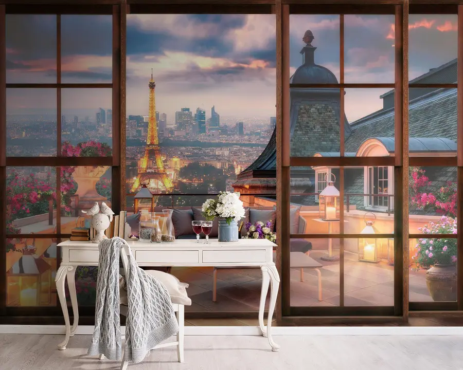 Valokuvatapetti Pilvi, rakennus ja taivas u60794
