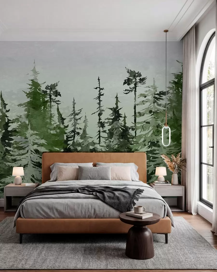 Valokuvatapetti Söi taiteellista akvarellipiirustusta u75173
