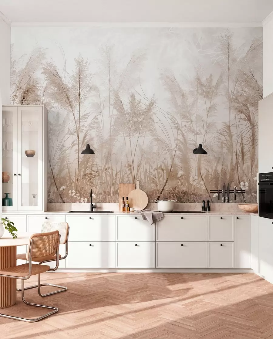 Valokuvatapetti Korkeat kasvit pastelliväreissä u93903