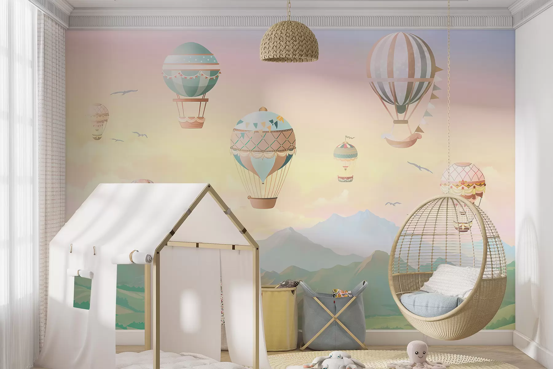 Valokuvatapetti Satulaakso ilmapalloineen u94137