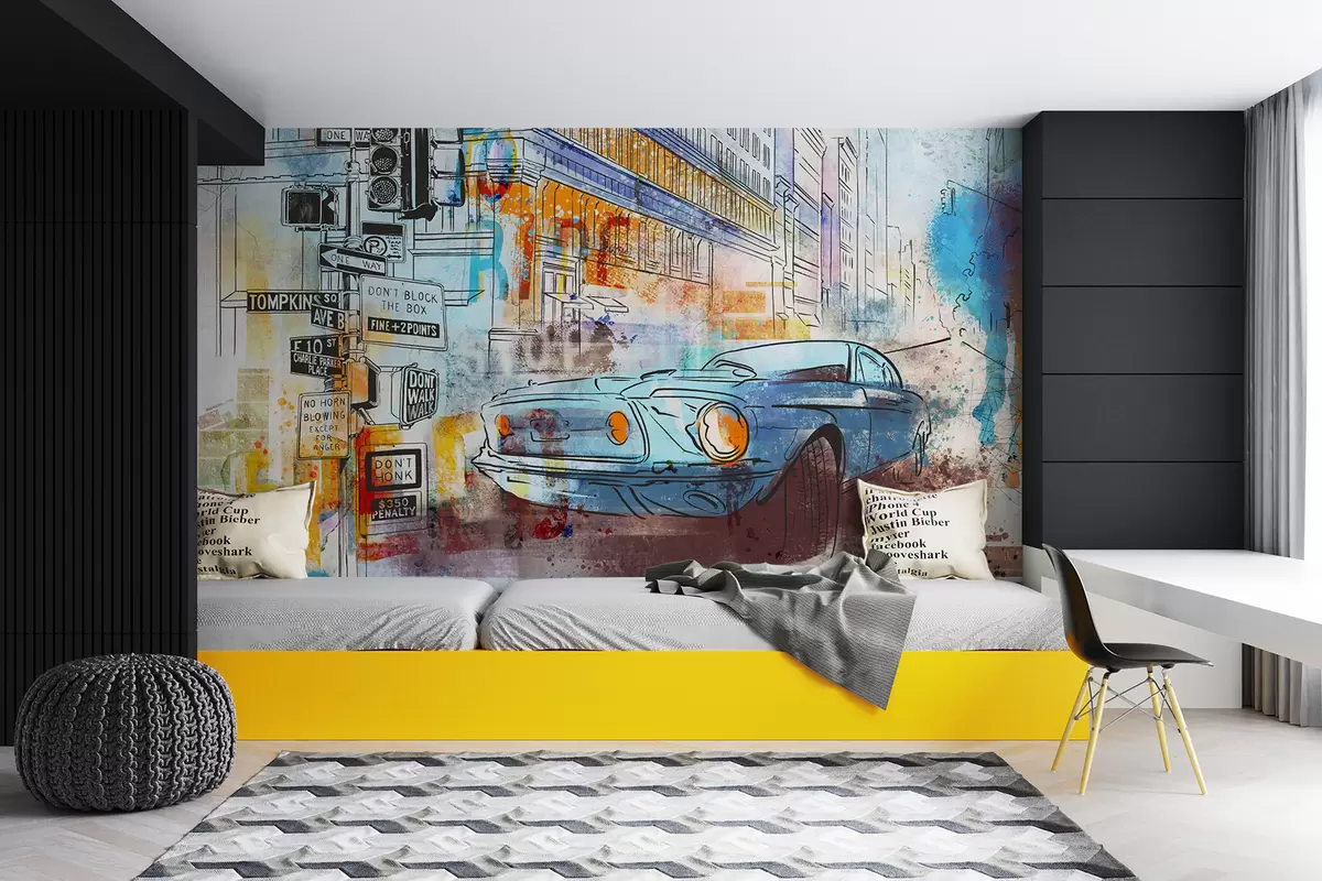 Valokuvatapetti Graffiti kone u75814