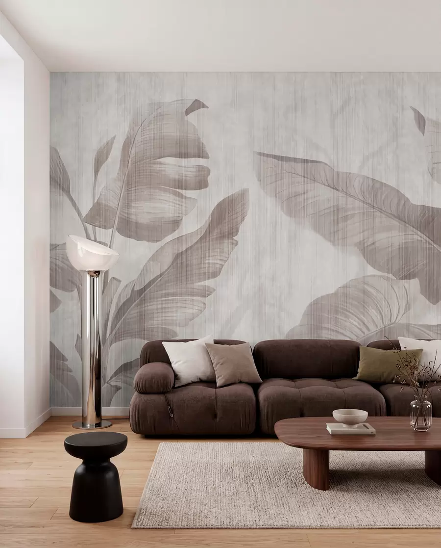 Valokuvatapetti Trooppisia lehtiä grunge-tyyliin u00299