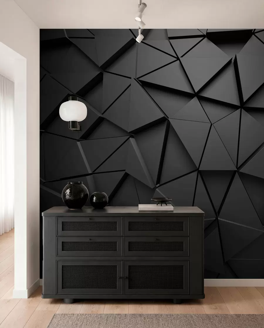 Valokuvatapetti Grafiittikolmiot u03062