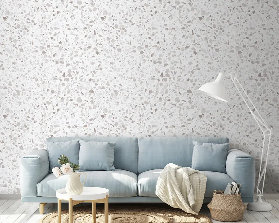 Valokuvatapetti Terrazzo laatat, mosaiikki luonnonkivillä, graniitti, marmori, kvartsi, betoni u94304