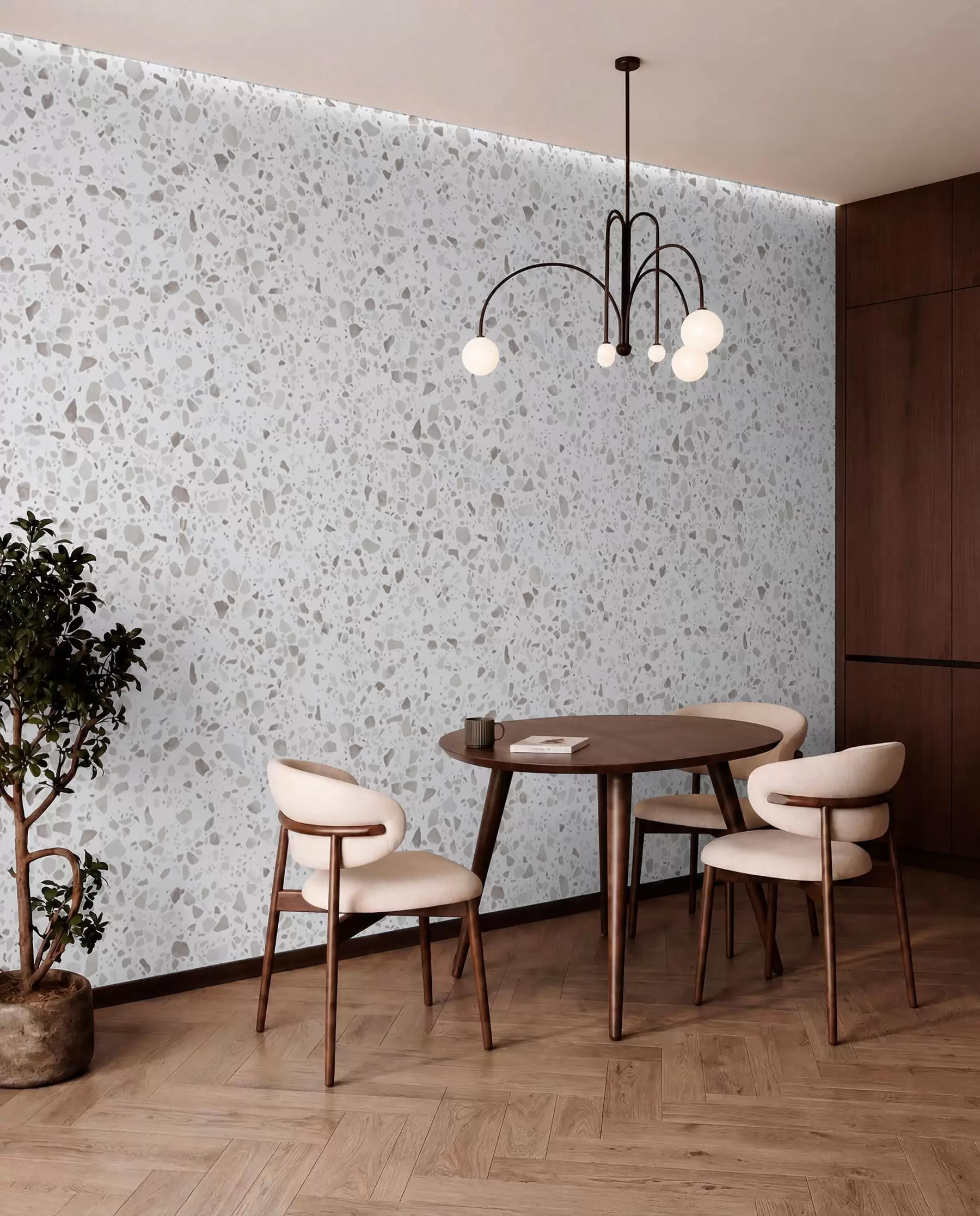 Valokuvatapetti Terrazzo laatat, mosaiikki luonnonkivillä, graniitti, marmori, kvartsi, betoni u94304
