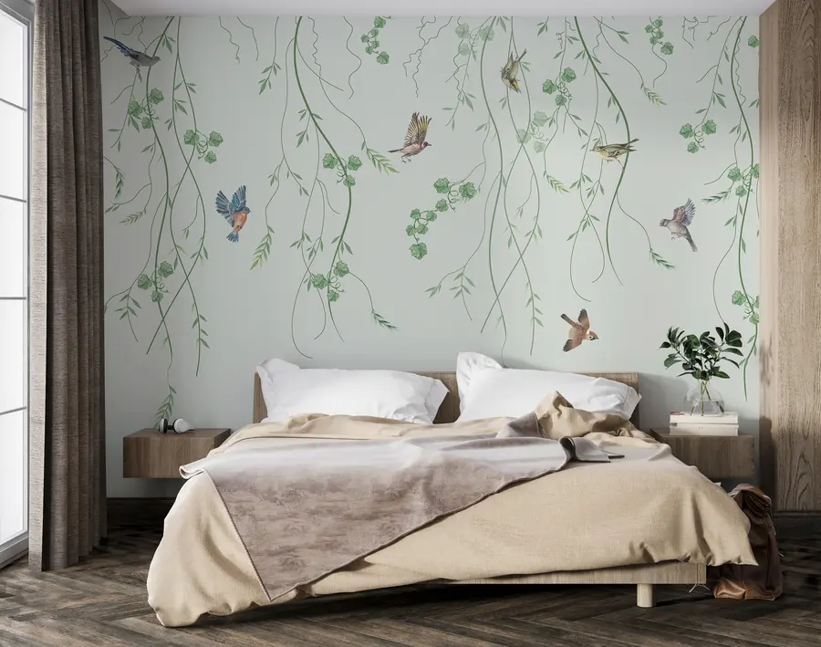 Valokuvatapetti Oksat lintuilla, Chinoiserie u94493