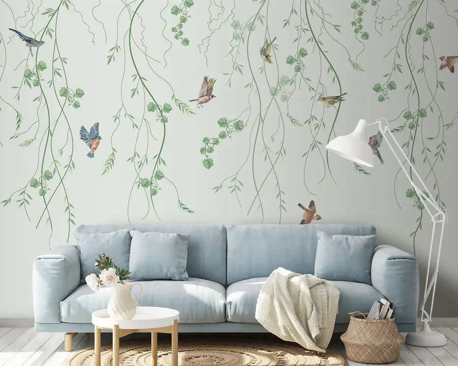 Valokuvatapetti Oksat lintuilla, Chinoiserie u94493