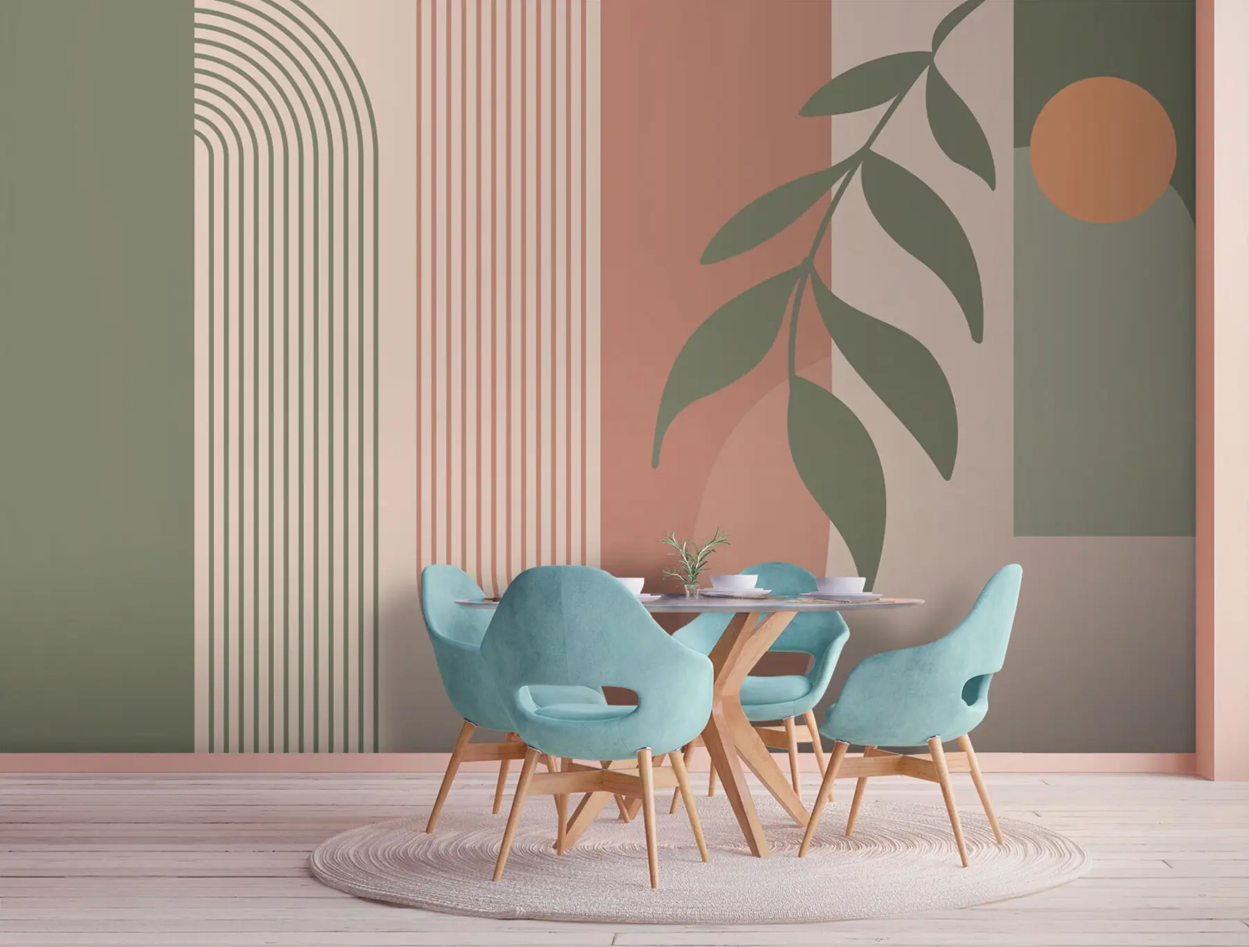 Valokuvatapetti Kaaret ja koriste-elementit boho-tyyliin u94153