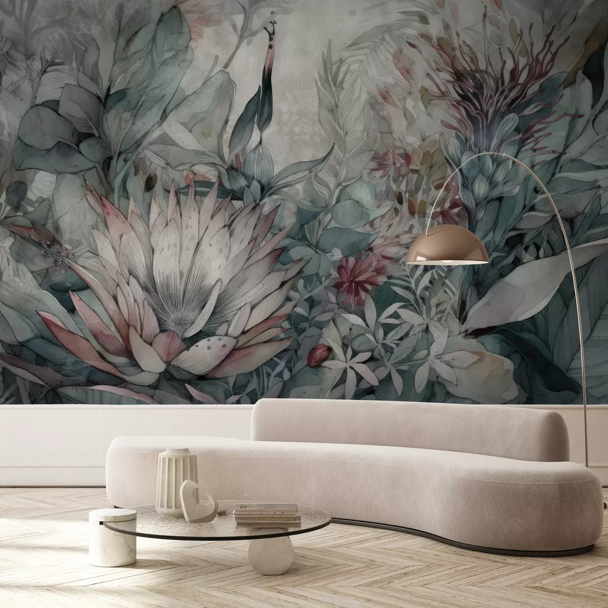 Valokuvatapetti Paljon trooppisia kasveja u95656