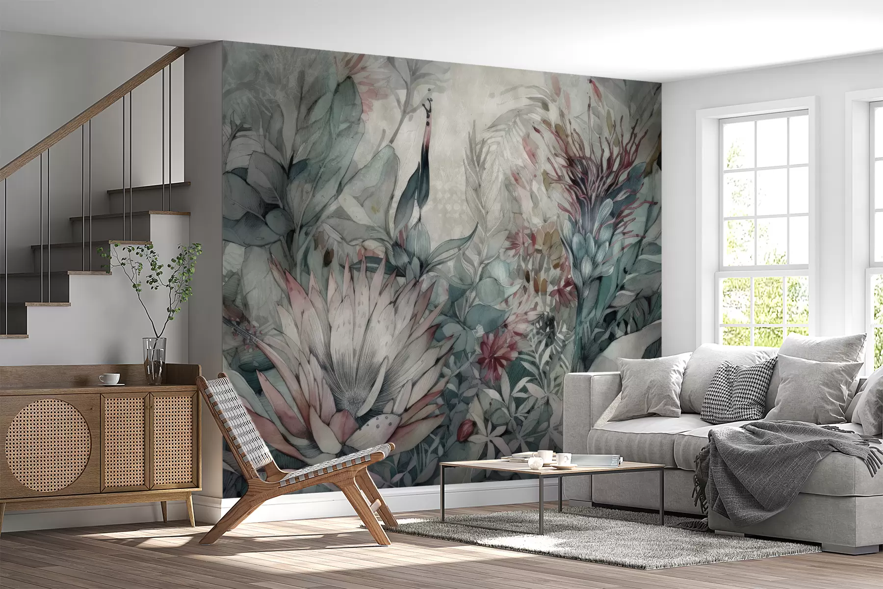 Valokuvatapetti Paljon trooppisia kasveja u95656