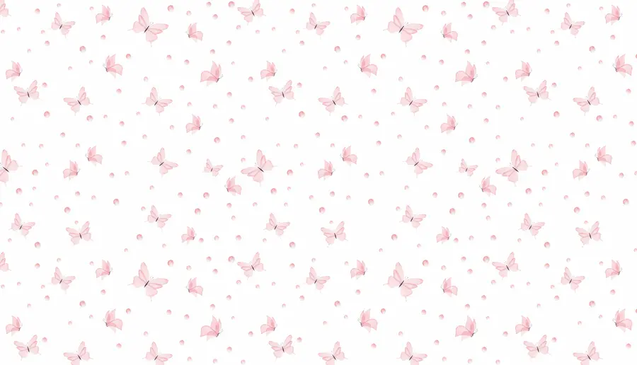 Valokuvatapetti Akvarellivaaleanpunaisia perhosia u96109