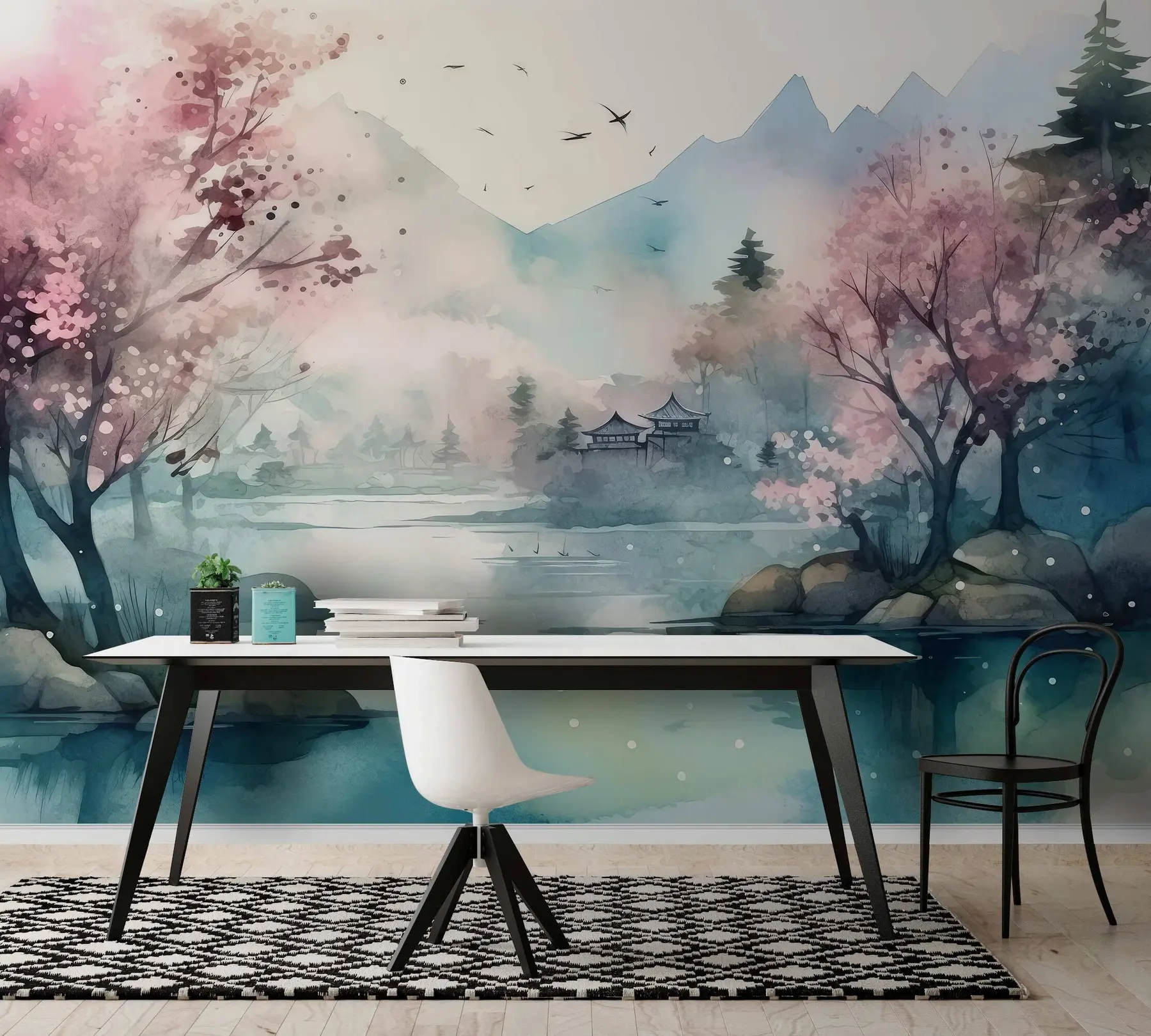 Valokuvatapetti Bay vuoristomaisema u96039