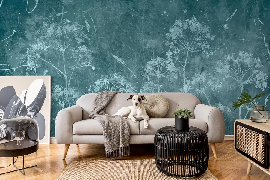 Valokuvatapetti Luonnonkukkia grunge-tyyliin u96551