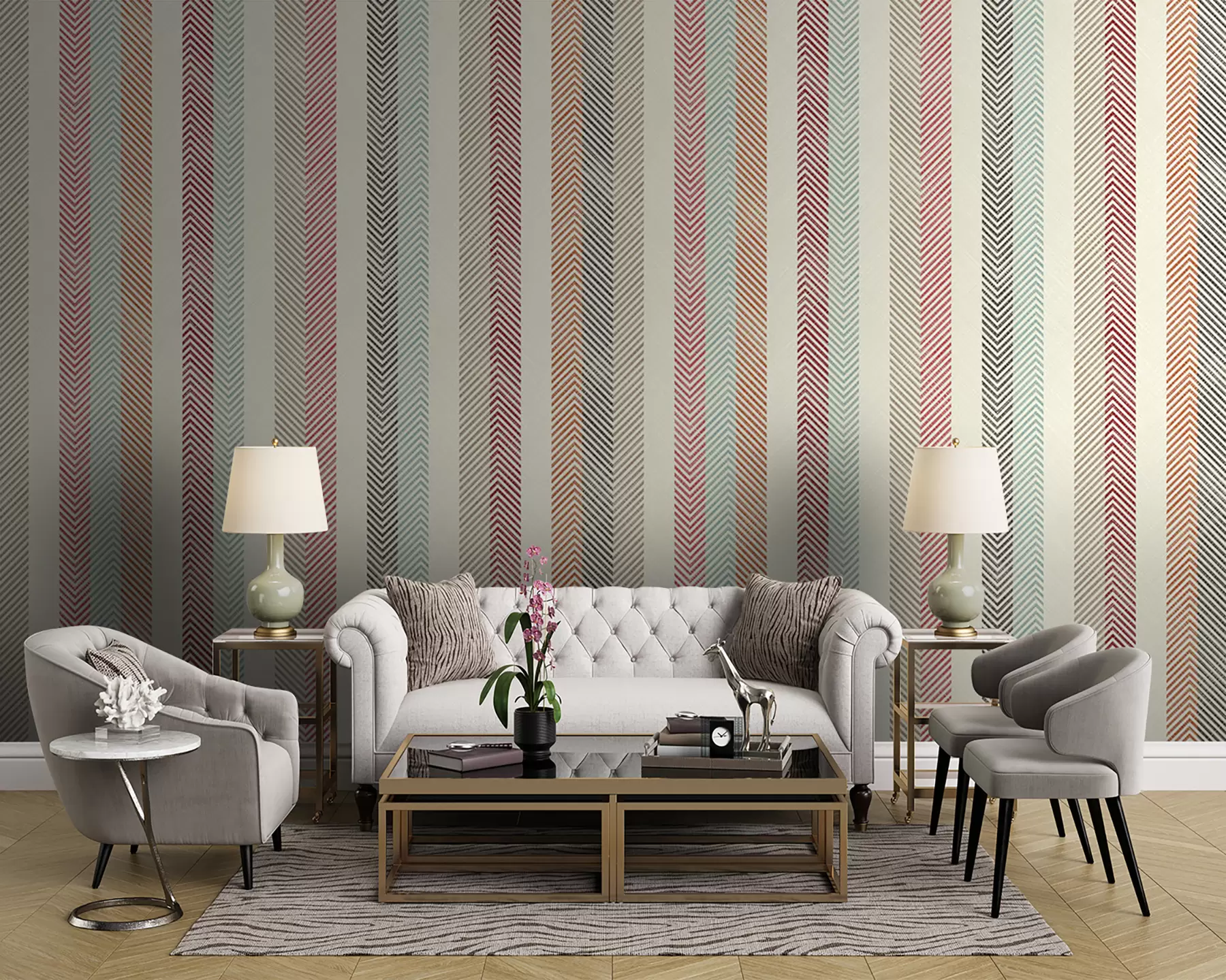 Valokuvatapetti Raidallinen kuvio u96798