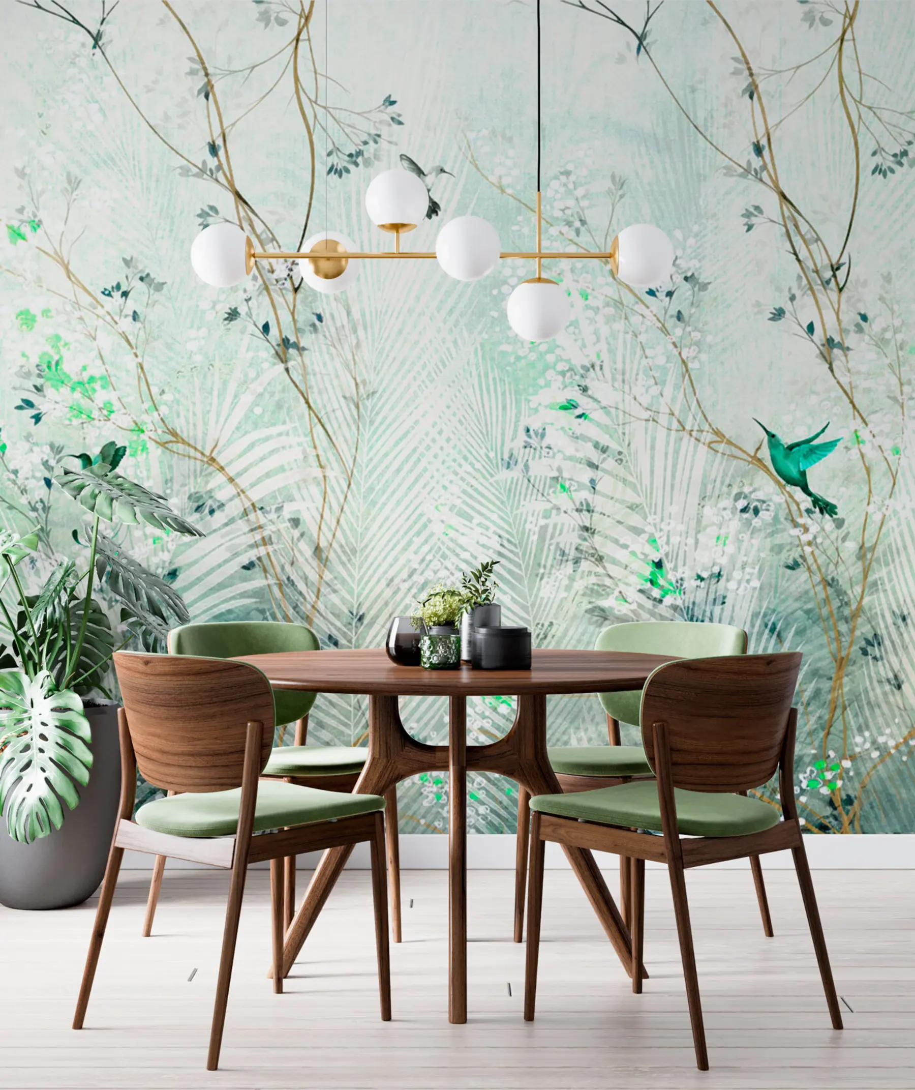 Valokuvatapetti Kolibrit puutarhassa u97048