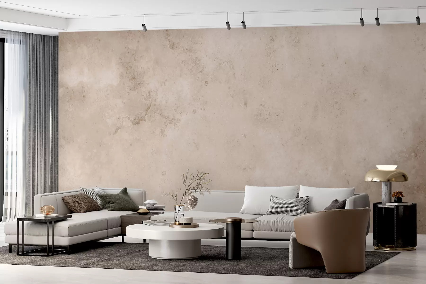 Valokuvatapetti Beige betoniseinä u97236