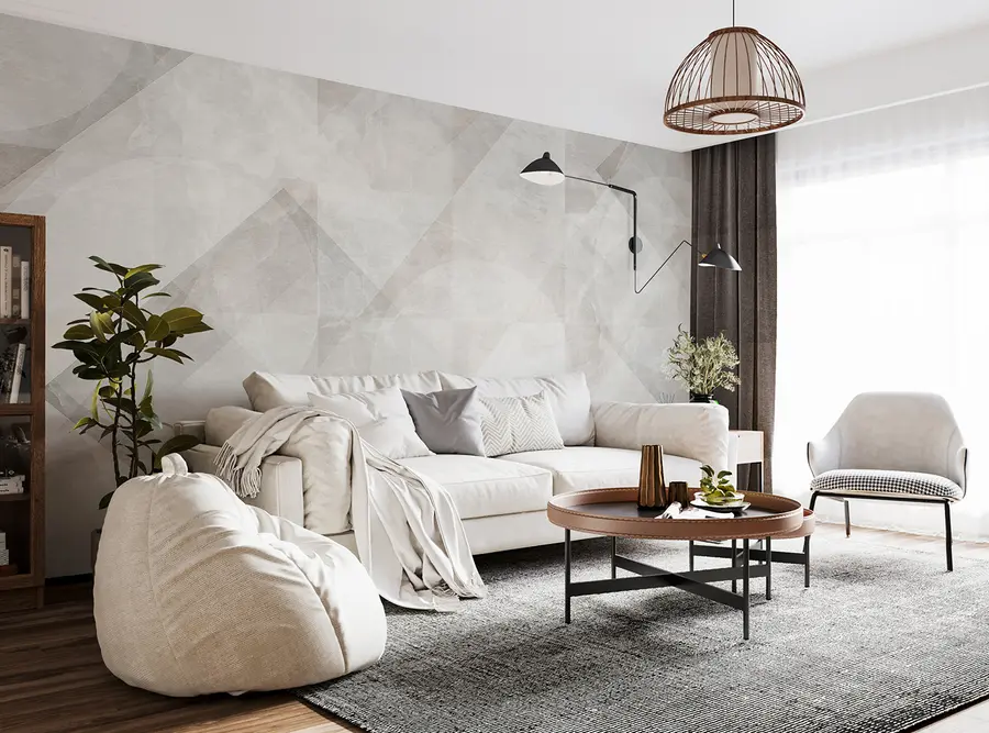 Valokuvatapetti Geometrinen abstraktio marmoritaustalla pastelliväreissä u97269