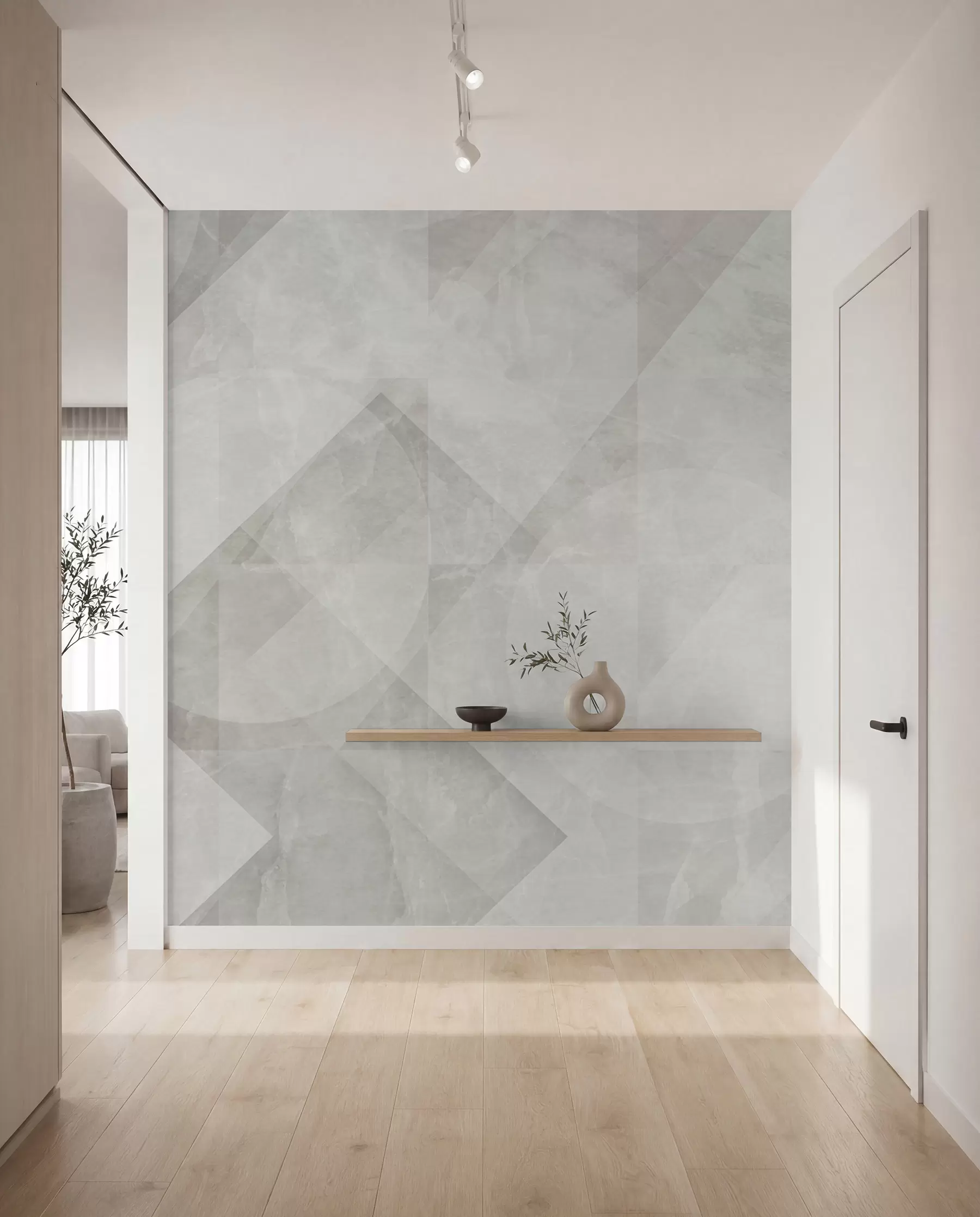 Valokuvatapetti Geometrinen abstraktio marmoritaustalla pastelliväreissä u97269