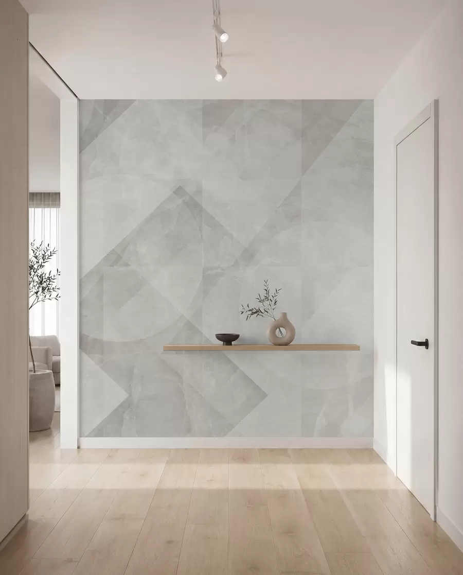 Valokuvatapetti Geometrinen abstraktio marmoritaustalla pastelliväreissä u97269