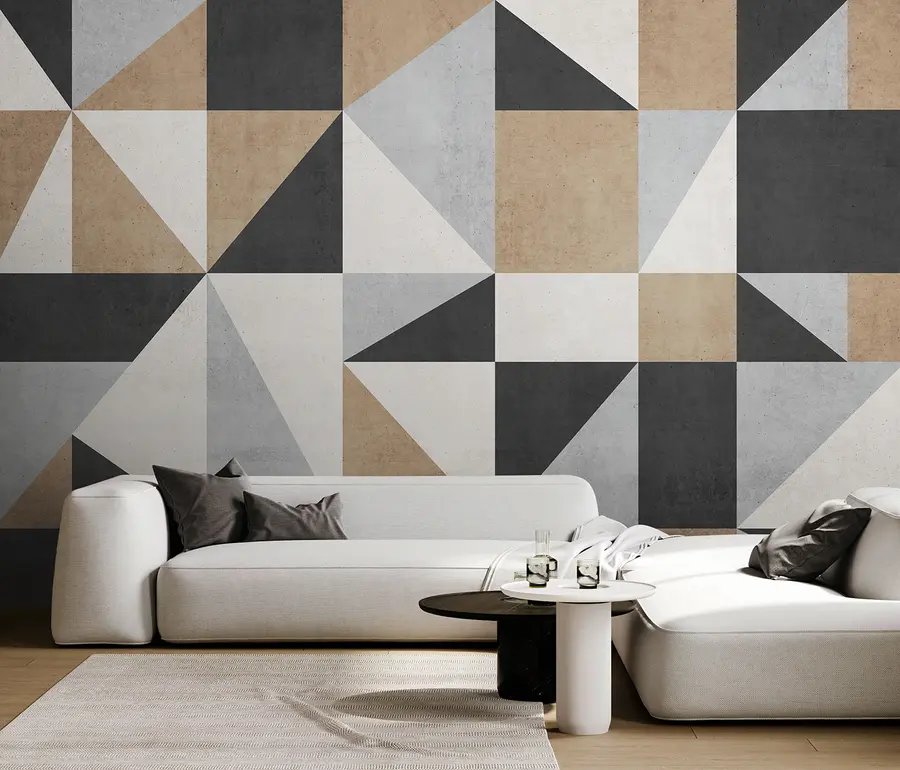 Valokuvatapetti Geometrinen abstraktio betoniseinällä u97643
