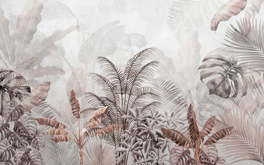 Valokuvatapetti Palmuja harmaa väri harmaa-ruskea värit u71284v2