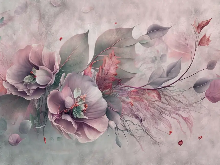 Valokuvatapetti Chimera kukkia vaaleanpunaisia värejä u93930v2