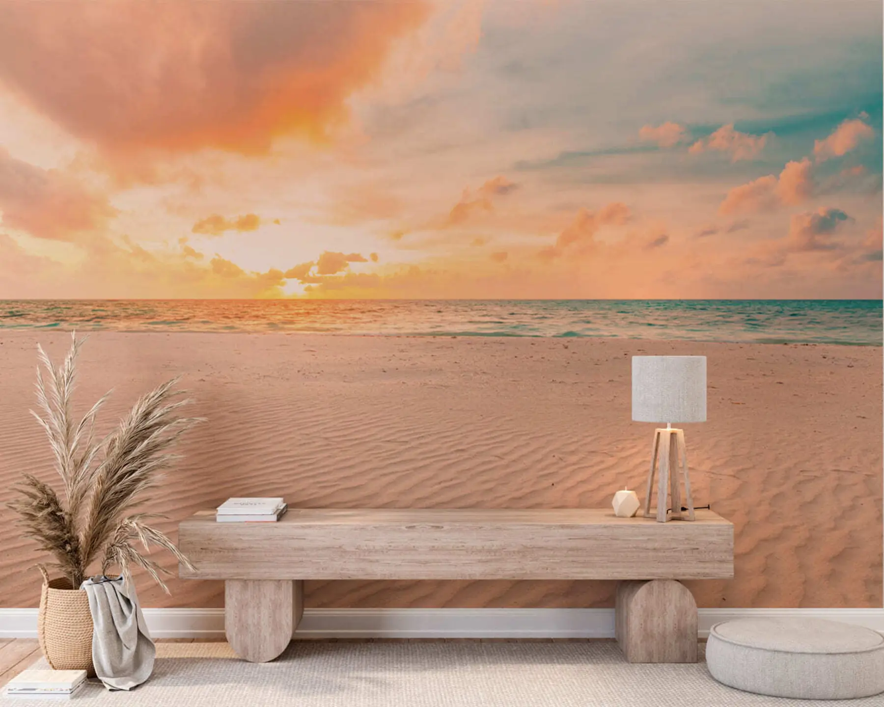 Valokuvatapetti Ranta valkoinen hiekka meri ja aallot u97894