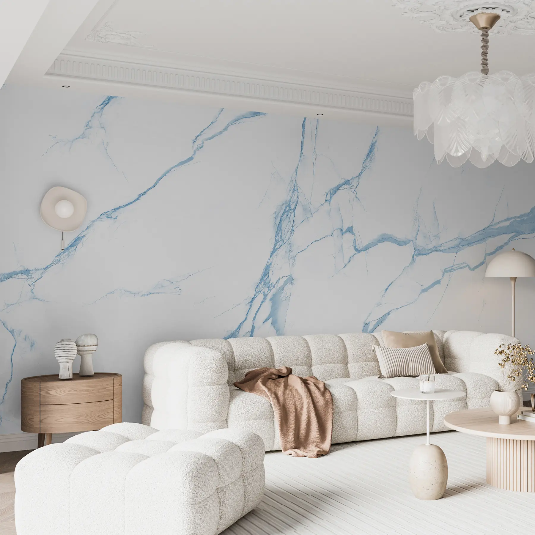 Valokuvatapetti Siniset raidat u42049v3