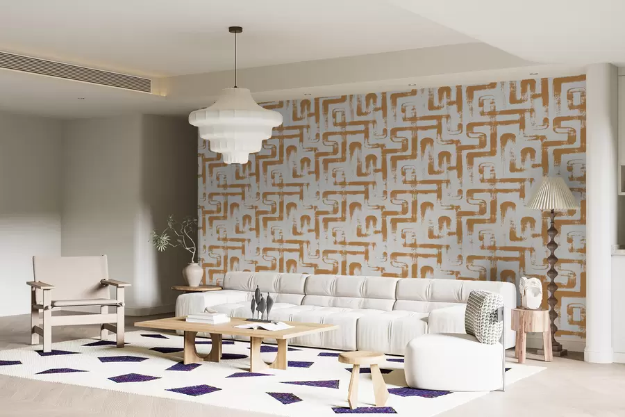 Valokuvatapetti Line Magic: Oranssi u99091v2