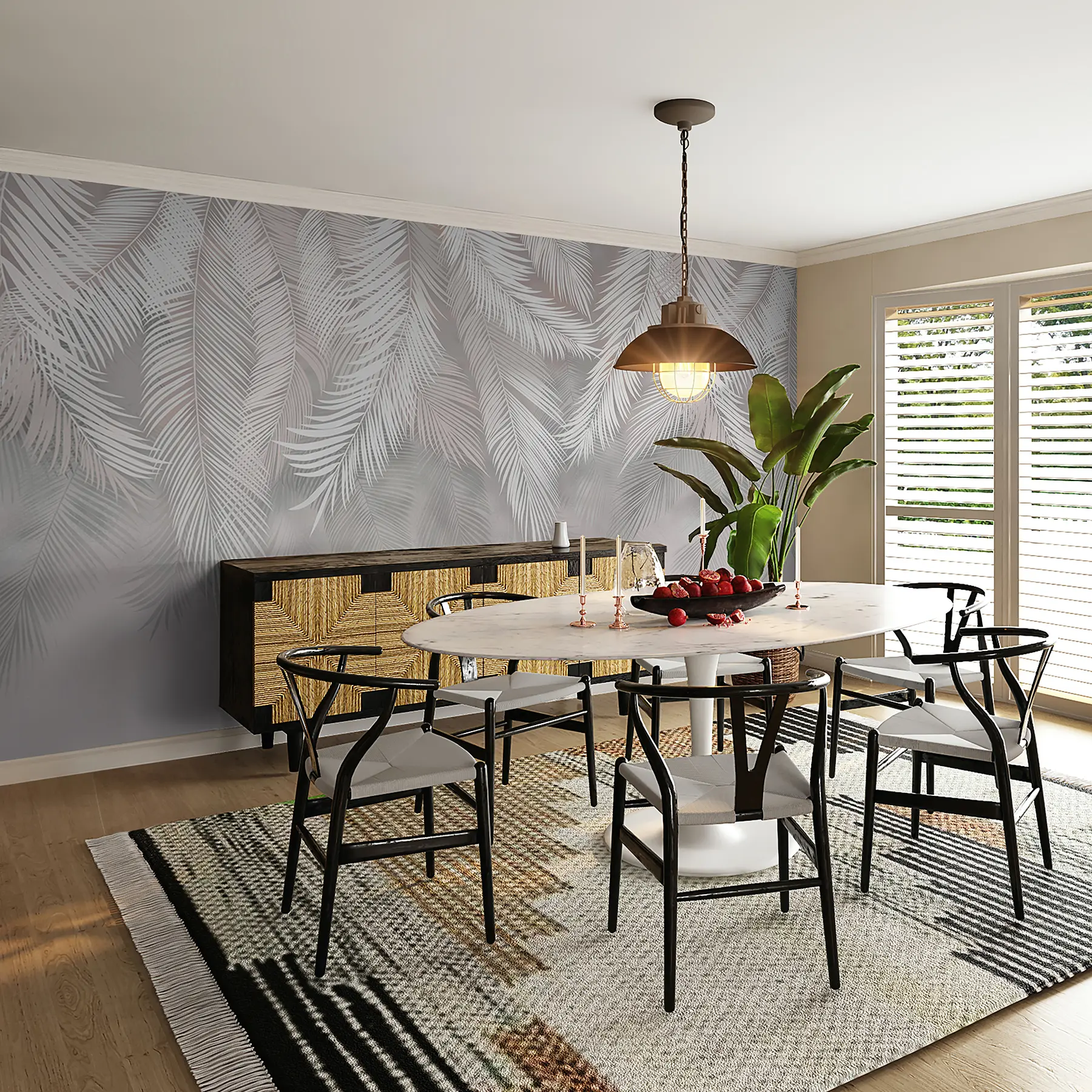 Valokuvatapetti Roikkuvat palmunlehdet u48556d2