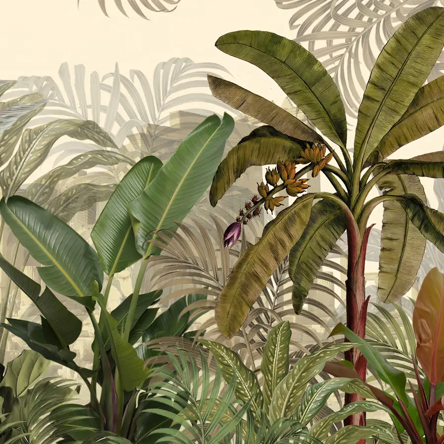 Valokuvatapetti Trooppinen viidakko ja lehdet u74748d1