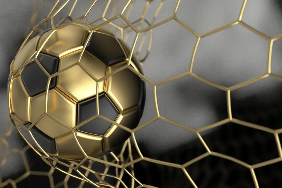 Valokuvatapetti Jalkapallo maalissa u73010d3