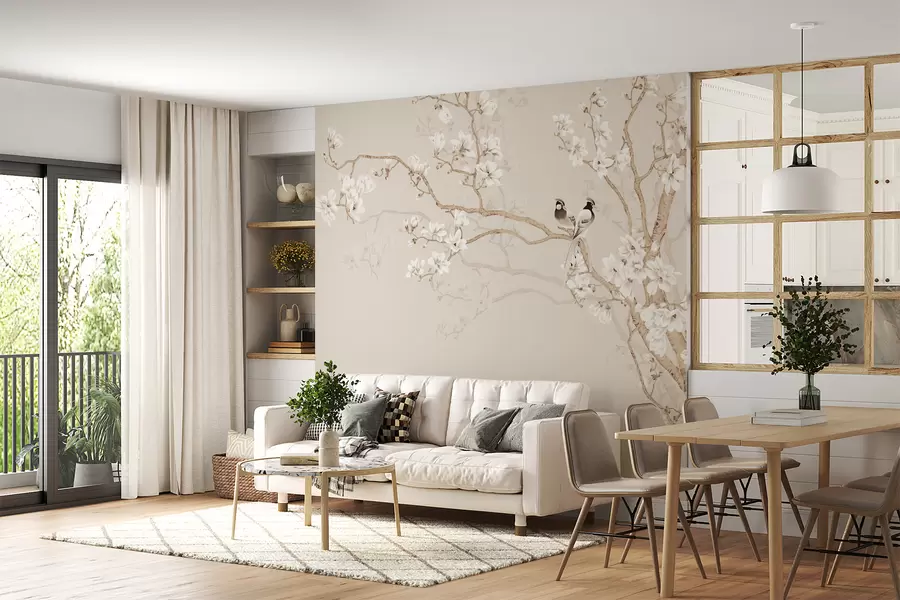 Valokuvatapetti Magnolia puu puutarhassa u25842d1