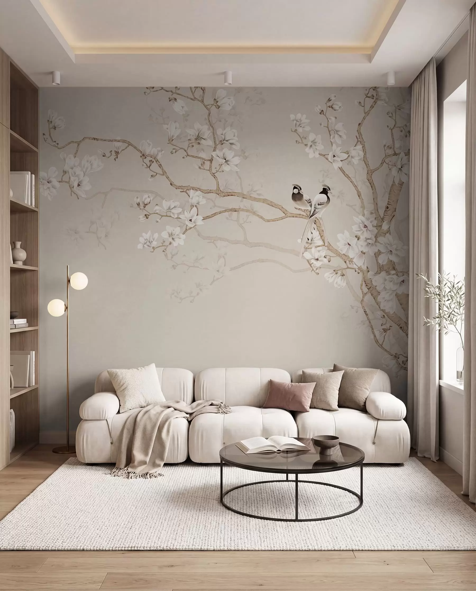 Valokuvatapetti Magnolia puu puutarhassa u25842d1